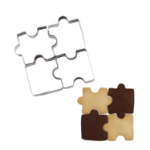 Foremki do ciastek puzzle 4 szt. – foremki ze stali nierdzewnej do ciastek 