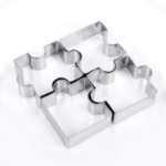 Foremki do ciastek puzzle 4 szt. – foremki ze stali nierdzewnej do ciastek 