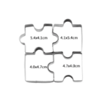 Foremki do ciastek puzzle 4 szt. – foremki ze stali nierdzewnej do ciastek 