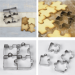 Foremki do ciastek puzzle 4 szt. – foremki ze stali nierdzewnej do ciastek 