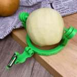 Obrotowy obierak 360° do owoców – szybki obierak kuchenny z ostrzem ze stali nierdzewnej 
