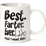 Kubek Best Farter Ever – śmieszny kubek dla taty na Dzień Ojca 310 ml