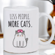 Kubek Less People More Cats 320 ml ceramiczny prezent dla kociarza