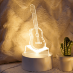 Lampka nocna gitara 3D LED USB prezent dla muzyka