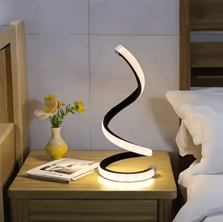 Lampka spiralna LED biurkowa 3 barwy USB  Lampka spiralna LED biurkowa 3 barwy USB nowoczesna