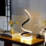 Lampka spiralna LED biurkowa 3 barwy USB nowoczesna