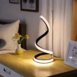 Lampka spiralna LED biurkowa 3 barwy USB nowoczesna