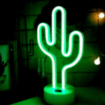 Lampka kaktus LED neon USB i bateria 21 cm prezent imprezowy