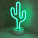 Lampka kaktus LED neon USB i bateria 21 cm prezent imprezowy