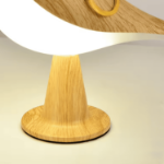 Lampka LED ptaszek drewniana 3 kolory 1800 mAh dotykowa