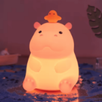 Lampka Hipopotam silikonowa LED 1200 mAh dotykowa USB