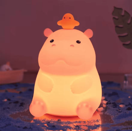 Lampka Hipopotam silikonowa LED 1200 mAh dotykowa Lampka Hipopotam silikonowa LED 1200 mAh dotykowa USB
