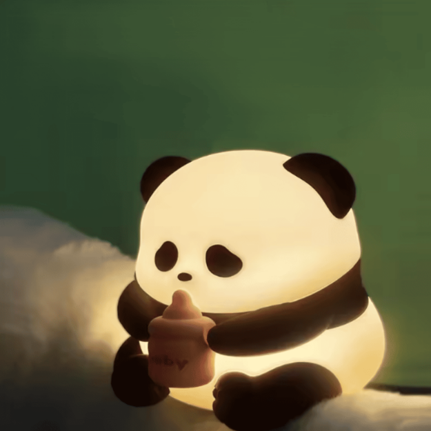 Lampka Panda silikonowa LED 3 kolory 1200 mAh dotykowa