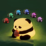 Lampka Panda silikonowa LED 3 kolory 1200 mAh dotykowa