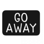 Wycieraczka GO AWAY – czarna mata powitalna 60x40 cm