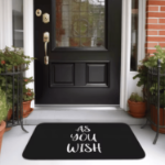 Wycieraczka As You Wish – czarna mata powitalna