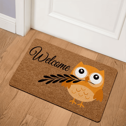 Wycieraczka Sowa Welcome – antypoślizgowa mata 60x40 cm Wycieraczka Sowa Welcome – antypoślizgowa mata