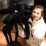 Pluszowy pająk  – czarna tarantula maskotka dekoracja Halloween