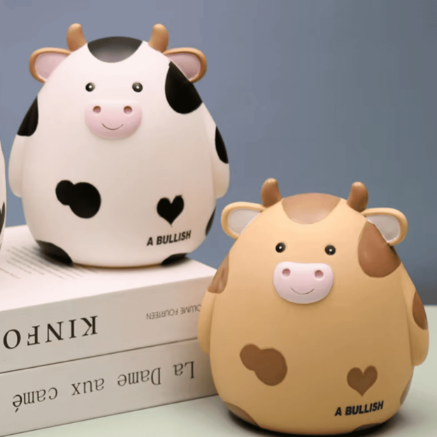 Skarbonka krowa dla dzieci plastikowa 16,5 cm