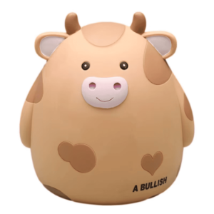 Skarbonka krowa dla dzieci bezowo- brazowa