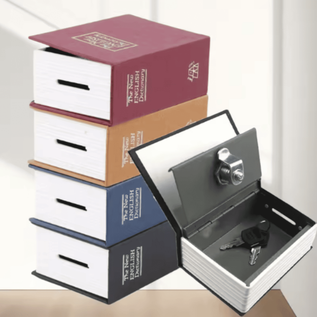 Skarbonka książka z zamkiem sejf słownik skrytka na pieniądze