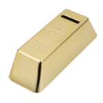 Skarbonka sztabka złota plastikowa 14 cm prezent