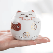 Skarbonka kot szczęścia maneki neko ceramiczna 7 cm prezent