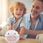 Skarbonka owieczka winylowa biała dekoracyjna 10 cm prezent