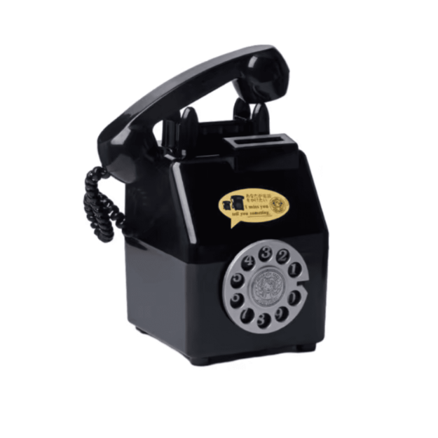 Skarbonka retro telefon 16 cm dekoracja 