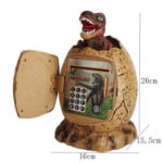 Skarbonka dinozaur jajko elektroniczna muzyczna z kodem