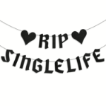 Girlanda RIP Single Life – dekoracja na wieczór panieński