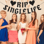 Girlanda RIP Single Life – dekoracja na wieczór panieński