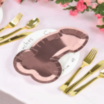 Talerzyki penis różowe złoto – śmieszne naczynia na wieczór panieński