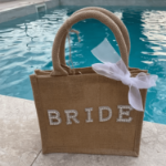 Torba Bride – jutowa torba plażowa dla panny młodej