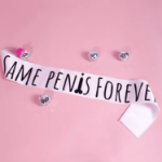 Zestaw Same Penis Forever – czapka, welon i szarfa na panieński