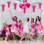 Dekoracje penis różowe wiszące – papierowe ozdoby na panieński