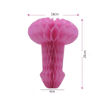 Dekoracje penis różowe wiszące – papierowe ozdoby na panieński