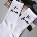 Skarpetki The Bride – białe skarpety ślubne dla panny młodej