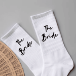 Skarpetki The Bride – białe skarpety ślubne dla panny młodej