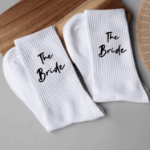 Skarpetki The Bride – białe skarpety ślubne dla panny młodej