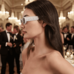 Okulary BRIDE białe – imprezowe okulary panny młodej