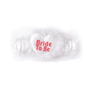 Podwiązka Bride To Be – biała na panieński