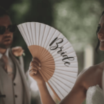 Wachlarz Bride – biały wachlarz panny młodej na panieński