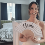 Wachlarz Bride – biały wachlarz panny młodej na panieński