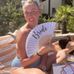 Wachlarz Bride – biały wachlarz panny młodej na panieński