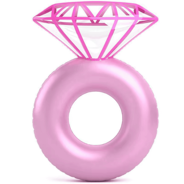Dmuchany pierścionek różowy 120×140 cm – wieczór panieński
