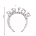 Opaska Bride perłowa biała – elegancka opaska panny młodej