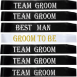 Szarfy team groom zestaw 7 czarne groom to be