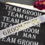 Szarfy team groom zestaw 7 czarne groom to be