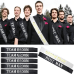 Szarfy team groom zestaw 7 czarne groom to be